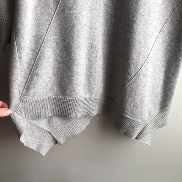 Verve Ami Gray Long Asymmetrical Sweater Shirt Large - Picture 5 of 8
